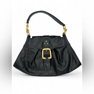 Latico NJ USA Anthropologie Pleated Leather Shoulder Bag / Purse